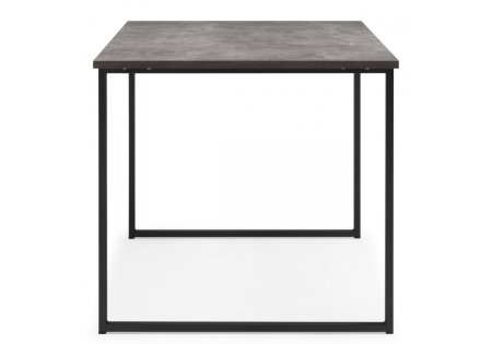 Стол деревянный Лиман 140 х 80 бетон светлый, черный матовый