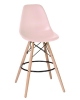 Стул барный DSW BAR ножки светлый бук сиденья светло-розовый PK-02