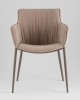 Стул Твигги шенилл бежевый с бежево-серым каркасом