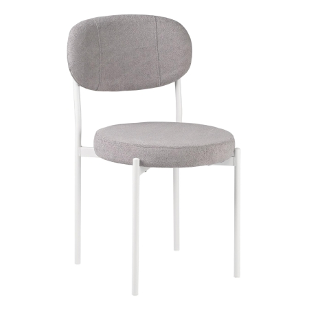 Стул Maso букле серый MOSS 960, белые ножки