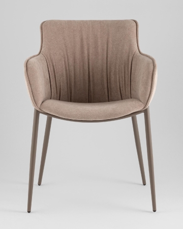 Стул Твигги шенилл бежевый с бежево-серым каркасом