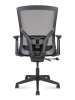 Кресло офисное Гарда LB черный, ткань и пластик, мягкое сиденье, с подлокотниками