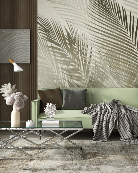 Диван прямой Кассель велюр светло-салатовый