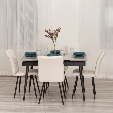 Стул обеденный Bari молочный