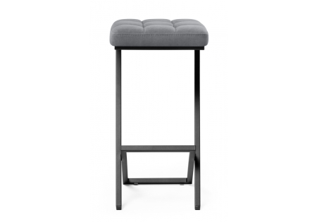 Барный стул Амаури микровелюр катания сильвер, черный