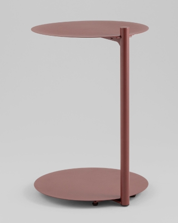 Журнальный столик Siara металл бордовый