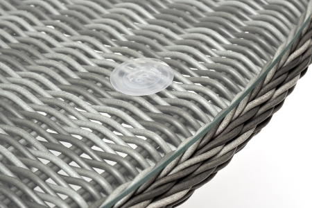 "Эспрессо" плетеный круглый стол, диаметр 150 см, цвет графит