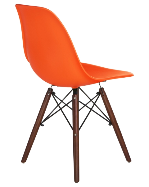 Стул обеденный LMZL-PP623 ножки темный бук сиденья оранжевый