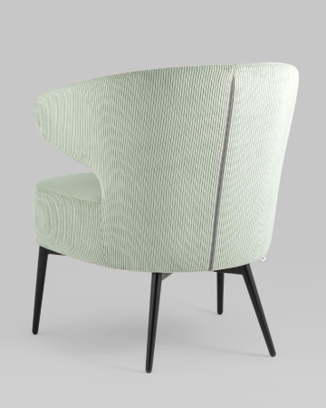 Кресло лаунж Royal Stripes велюр фисташковый