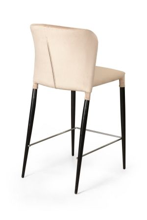 Стул полубарный Albert бархат бежевый, опора конус