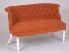 Диван Бархат эмаль белая, G08 - морковный