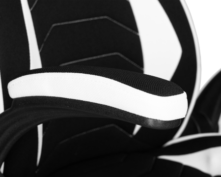 Кресло игровое RICK черно-белая ткань