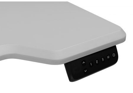 Компьютерный стол Маркос 140х80 светло-серый, черный