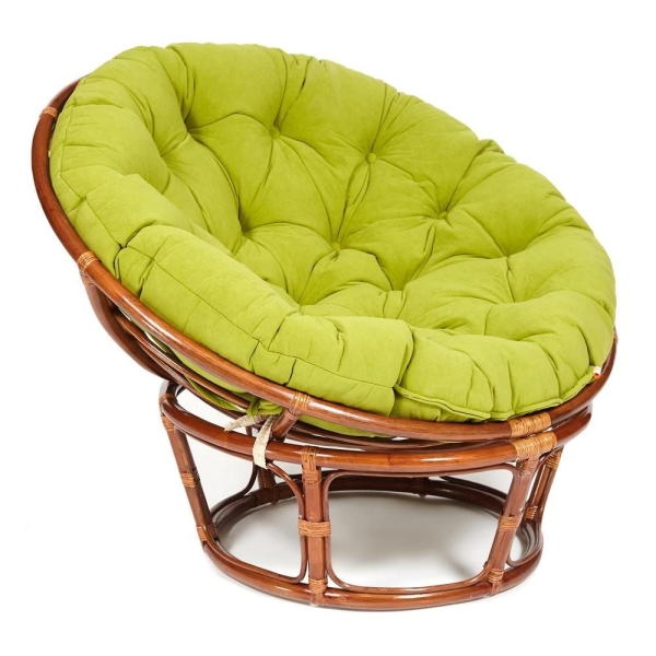 Кресло "PAPASAN" 23/01 W, с подушкой, орех, флок олива 23