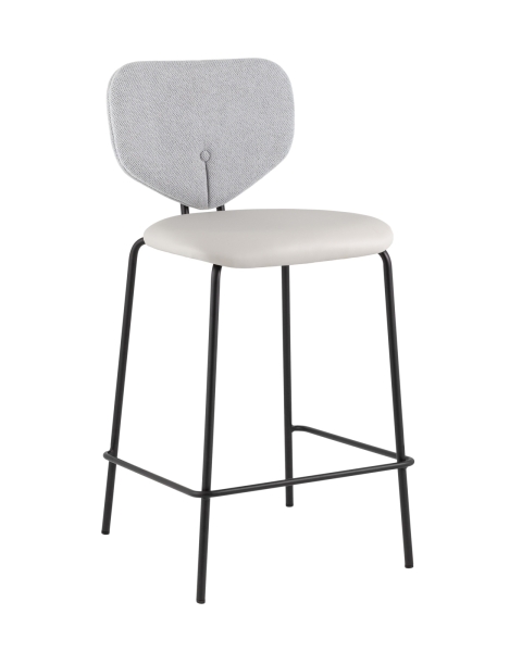 Стул полубарный Masey серый с серой экокожей