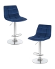 Набор 2 шт Стул барный TAILOR, синий велюр (MJ9-117)