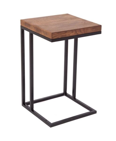 Стол кофейный Энди Loft дуб, каркас черный