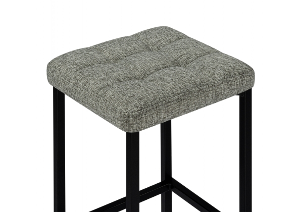 Барный стул Лофт рогожка графит, черный матовый