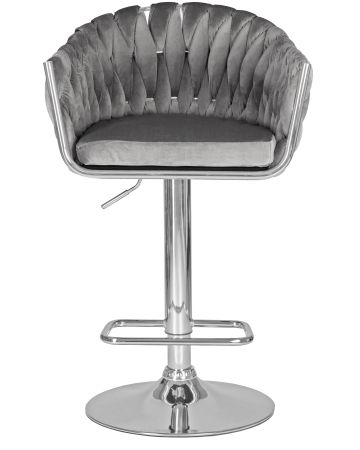 Стул барный MARCEL серый велюр MJ9-75