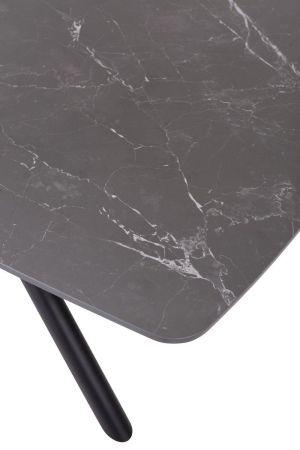 Стол RIVOLI 140 MATT BLACK MARBLE SINTERED STONE, BLACK