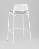 Стул барный Louran с подушкой белый