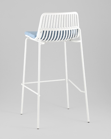 Стул барный Louran с подушкой белый