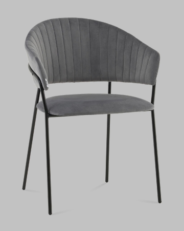 Стул Бруно NEW велюр серый