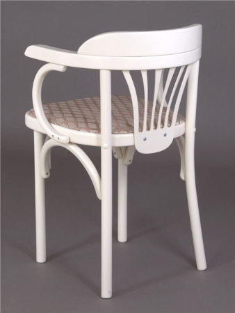 Деревянный стул Венский слоновая кость с мягким сиденьем из ткани 1 бежевый Деревянный стул Венский слоновая кость с мягким сиденьем из ткани 1 бежевый