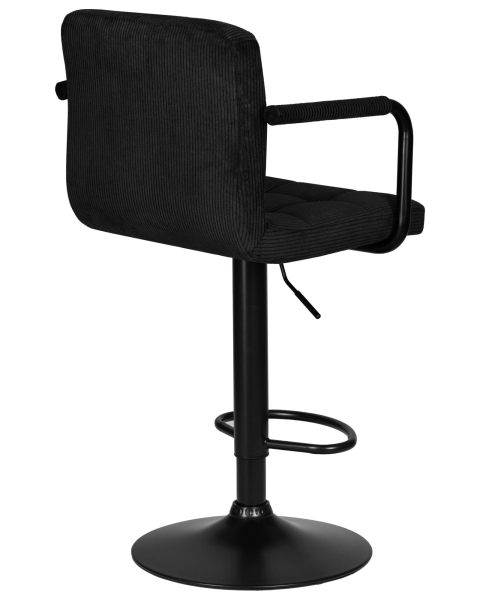 Стул барный KRUGER ARM BLACK черный вельвет Стул барный KRUGER ARM BLACK черный вельвет