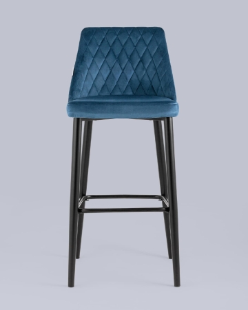 Стул полубарный лофт Альтрон с деревянным сиденьем