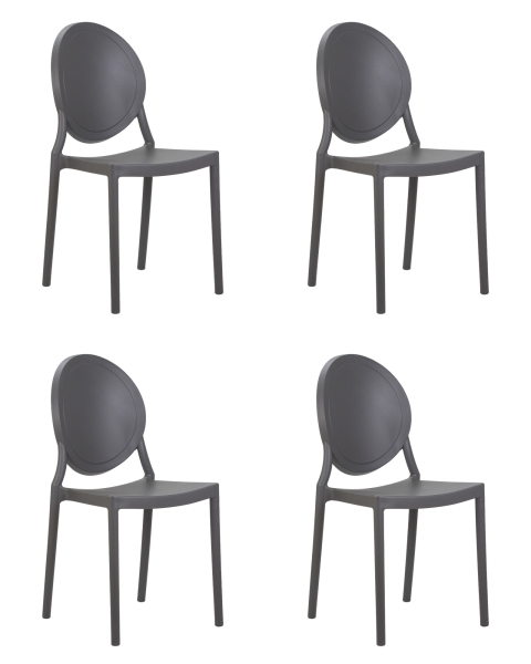Набор 4 шт Стул обеденный ALBERT серый