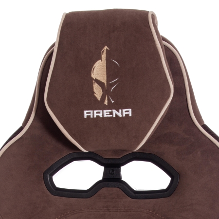 Кресло ARENA флок, коричневый и бежевый