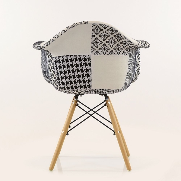 Кресло Patchwork черно-белый