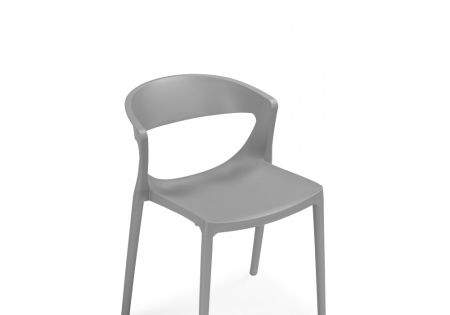 Пластиковый стул Градно жесткий серый