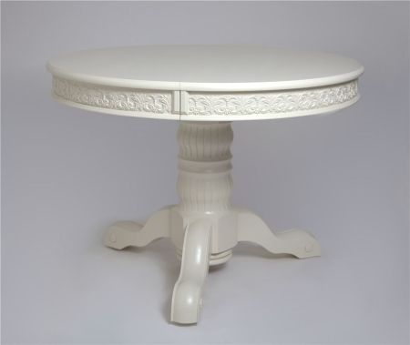 Стол круглый раскладной Милорд (110х160) слоновая кость