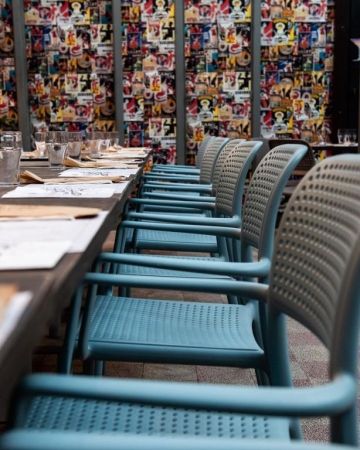 Кресло пластиковое Bora голубое