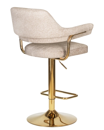 Стул барный CHARLY GOLD бежевый твид LEO26