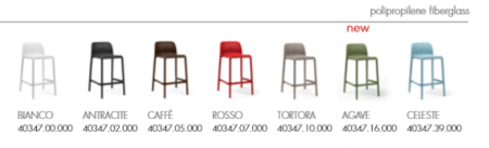 Стул пластиковый полубарный Faro Mini черный