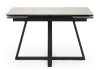 Керамический стол Памелла 140(200)х80 carmen light grey, черный