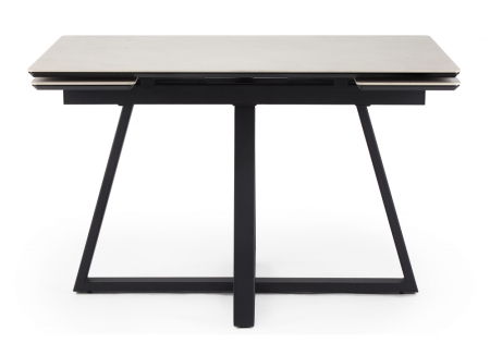 Керамический стол Памелла 140(200)х80 carmen light grey, черный