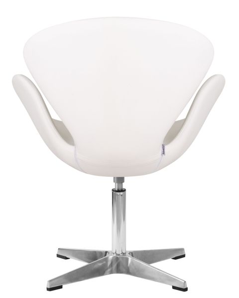Кресло дизайнерское SWAN (белый кожзам P23)
