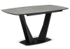 Керамический стол Вейл 160(205)х89 larka grey, черный