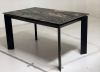 Стол CREMONA 180 KL-176, итальянская керамика, черный каркас