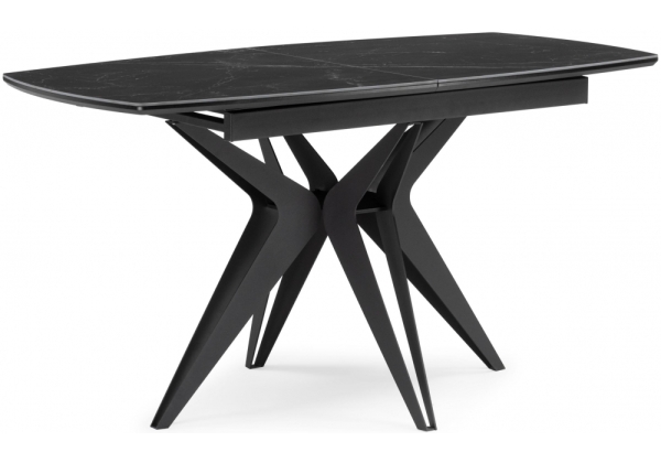 Керамический стол Риполь 160(205)х89 черный мрамор shakespeare black, черный