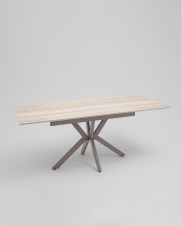 Стол Marmer 120-180/80/76 см подстолье металл капучино