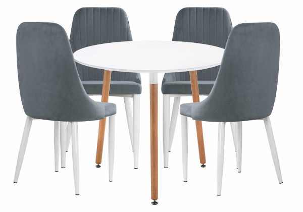 Обеденная группа Уин 80 white, gray