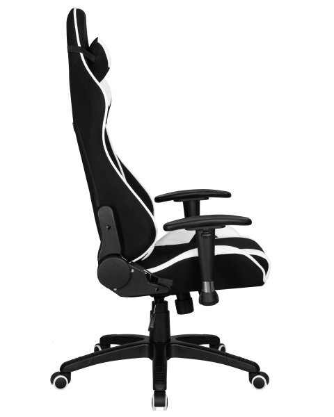 Кресло игровое DALLAS черно-белая ткань