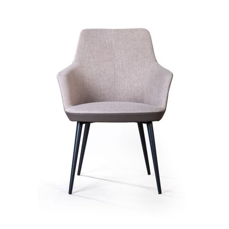 Стул с подлокотниками FRANK рогожка комби бежевый