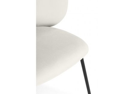 Стул на металлокаркасе Рикко белый (milk), черный