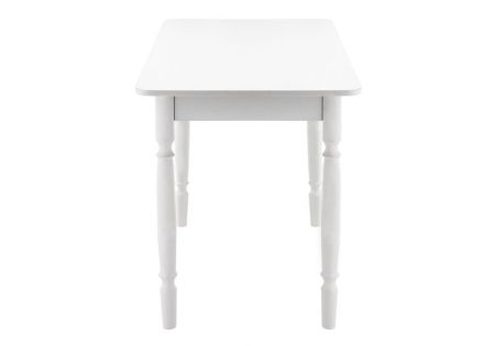 Стол деревянный Вуди белый глянец